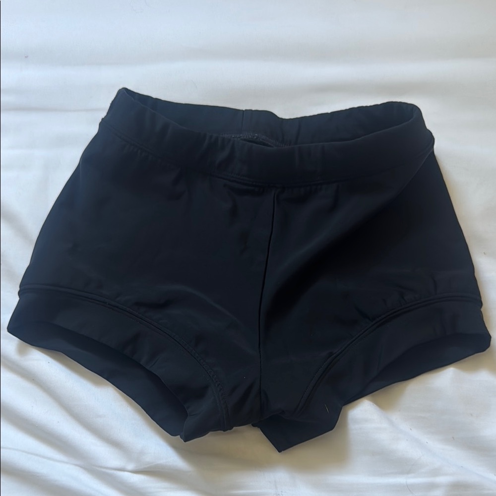 Black Athletic Shorts with Stretchy Fabric